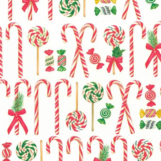 Candy Cane and Sweets Christmas Print Paper ~ Tassotti Italy